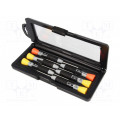 706-2; Kit: screwdrivers; Pcs: 6; Phillips,slot; Package: plastic box; BAHCO