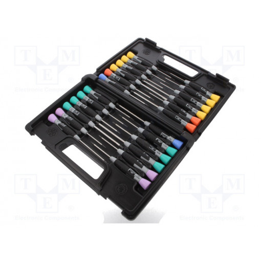 706-5; Kit: screwdrivers; Pcs: 24; precision; BAHCO