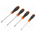 B219.004; Kit: screwdrivers; Pcs: 4; Phillips,slot; Series: BahcoFit; BAHCO