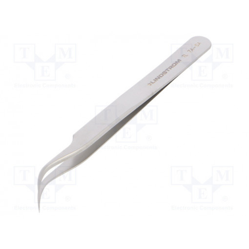 TL 7A-SA; Tweezers; 115mm; for precision works; Blades: curved; LINDSTROM