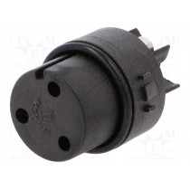 SA3229; Connector: circular; female; PIN: 3; 10A; 250V; 1mm2; BULGIN