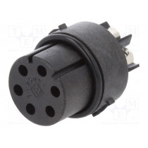 SA3244; Connector: circular; female; PIN: 6; 3A; 250V; 1mm2; BULGIN