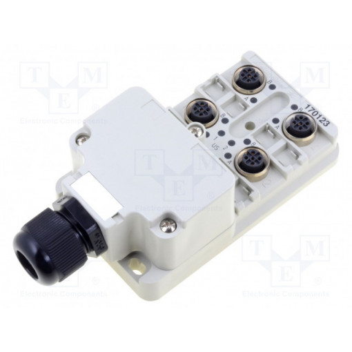 1701230000 SAI-4-M 5P M12; Splitter; A code-DeviceNet / CANopen; PIN: 4; IP68; IN: 4; OUT: 1; WEIDMÜLLER 1701230000 SAI-4-M 5P M12; Splitter; A code-DeviceNet / CANopen; PIN: 4; IP68; IN: 4; OUT: 1; WEIDMÜLLER