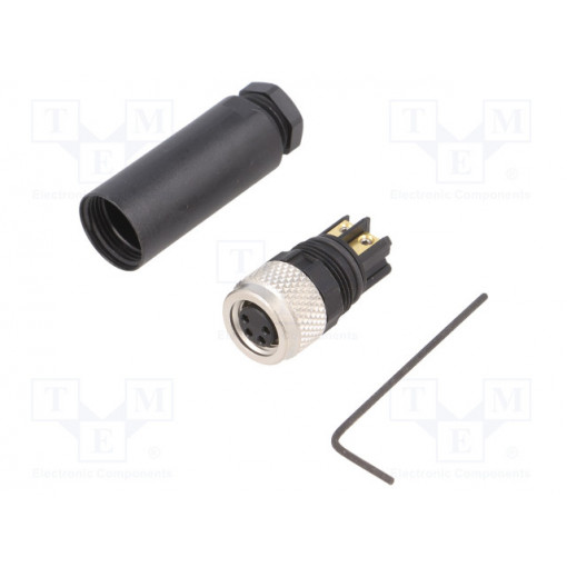 1803880000 SAIB-M8-4P; Connector: M8; female; PIN: 4; straight; for cable; plug; 4A; IP67; WEIDMÜLLER