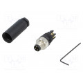 1803860000 SAIS-M8-3P; Connector: M8; male; PIN: 3; straight; for cable; plug; 4A; IP67; 60V; WEIDMÜLLER
