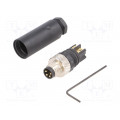 1803850000 SAIS-M8-4P; Connector: M8; male; PIN: 4; straight; for cable; plug; 4A; IP67; 30V; WEIDMÜLLER