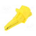 SAK6674NI/GE; Crocodile clip; 12A; 600VDC; yellow; Grip capac: max.20mm; SCHÜTZINGER