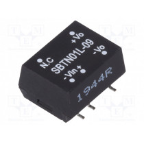 SBTN01L-09; Converter: DC/DC; 1W; Uin: 4.5÷5.5V; 9VDC; Iout: 11.1÷111mA; SMD; MEAN WELL