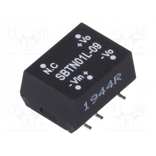 SBTN01L-09; Converter: DC/DC; 1W; Uin: 4.5÷5.5V; 9VDC; Iout: 11.1÷111mA; SMD; MEAN WELL