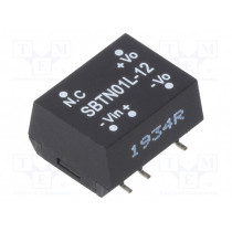 SBTN01L-12; Converter: DC/DC; 1W; Uin: 4.5÷5.5V; 12VDC; Iout: 8.4÷84mA; SMD; 1.1g; MEAN WELL