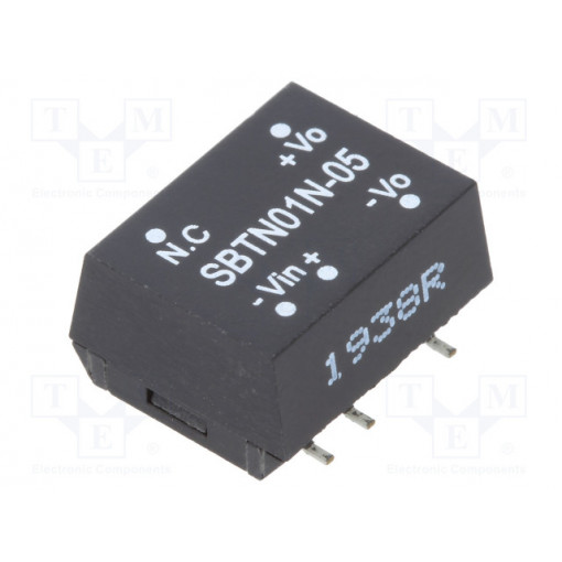 SBTN01N-05; Converter: DC/DC; 1W; Uin: 21.6÷26.4V; 5VDC; Iout: 20÷200mA; SMD; MEAN WELL