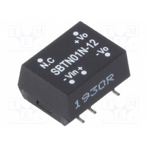 SBTN01N-12; Converter: DC/DC; 1W; Uin: 21.6÷26.4V; 12VDC; Iout: 8.4÷84mA; SMD; MEAN WELL