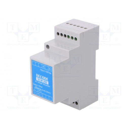 SCM202; Industrial module: converter; 10÷32VDC; Mounting: DIN; 0÷70°C; DECODE SCM202; Industrial module: converter; 10÷32VDC; Mounting: DIN; 0÷70°C; DECODE