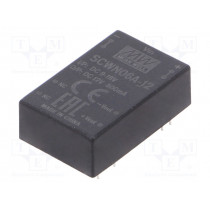 SCWN06A-12; Converter: DC/DC; 6W; Uin: 9÷18V; 12VDC; Iout: 500mA; DIP24; 12.5g; MEAN WELL