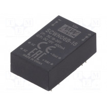 SCWN06B-15; Converter: DC/DC; 6W; Uin: 18÷36V; 15VDC; Iout: 400mA; DIP24; 12.5g; MEAN WELL
