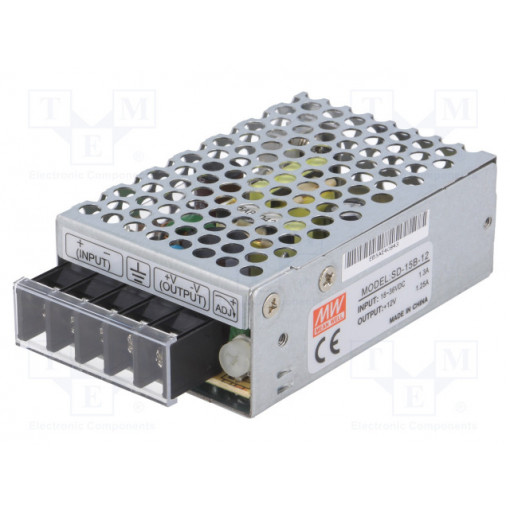 SD-15B-12; Converter: DC/DC; 15W; Uin: 18÷36V; Uout: 12VDC; Iout: 1.25A; 180g; MEAN WELL