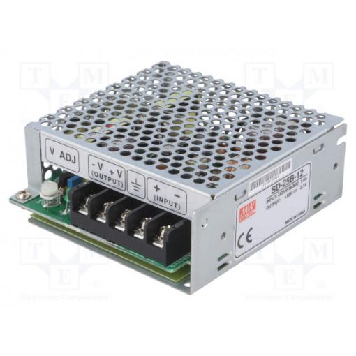 SD-25B-12; Converter: DC/DC; 25.2W; Uin: 19÷36V; Uout: 12VDC; Iout: 2.1A; 380g; MEAN WELL