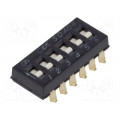 SDA06H0SBD; Switch: DIP-SWITCH; Poles number: 6; ON-OFF; 0.025A/24VDC; Pos: 6; C&K