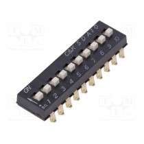 SDA10H1SBD; Switch: DIP-SWITCH; Poles number: 10; ON-OFF; 0.025A/24VDC; Pos: 10; C&K