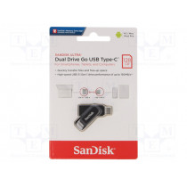 SDDDC3-128G-G46; Pendrive; USB 3.1; 128GB; 150MB/s; USB A,USB C; DUAL DRIVE GO; SANDISK