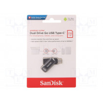 SDDDC3-256G-G46; Pendrive; USB 3.1; 256GB; 150MB/s; USB A,USB C; DUAL DRIVE GO; SANDISK