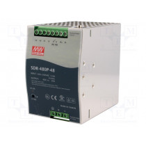 SDR-480P-48; Power supply: switched-mode; 480W; 48VDC; 48÷55VDC; 10A; 90÷264VAC; MEAN WELL