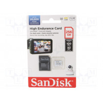 SDSQQNR-256G-GN6IA; Memory card; SD XC Micro; 256GB; Read: 100MB/s; Write: 40MB/s; SANDISK