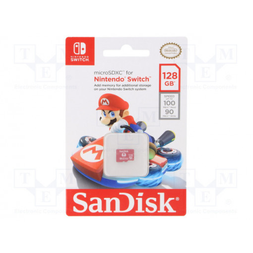 SDSQXAO-128G-GNCZN; Memory card; Nintendo Switch; SD XC Micro; 128GB; Read: 100MB/s; SANDISK