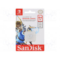 SDSQXAT-064G-GNCZN; Memory card; Nintendo Switch; SD XC Micro; 64GB; Read: 100MB/s; SANDISK