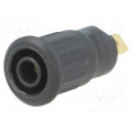 23.3120-21; Socket; 4mm banana; 24A; 1kV; black; gold-plated; on panel; 12.2mm; STÄUBLI