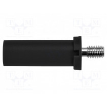 SFK 8465 NI / M4 / 7 / SW; Plug; 4mm banana; 32A; black; insulated; 31mm; Mounting: screw; SCHÜTZINGER