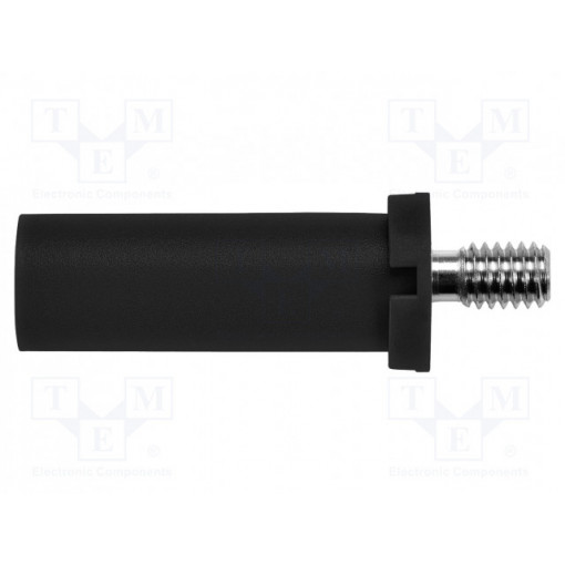 SFK 8465 NI / M4 / 7 / SW; Plug; 4mm banana; 32A; black; insulated; 31mm; Mounting: screw; SCHÜTZINGER