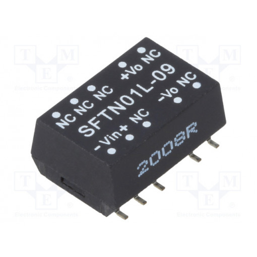 SFTN01L-09; Converter: DC/DC; 1W; Uin: 4.5÷5.5V; 9VDC; Iout: 11.1÷111mA; SMD; MEAN WELL