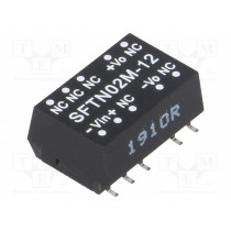 SFTN02M-12; Converter: DC/DC; 2W; Uin: 10.8÷13.2V; 12VDC; Iout: 33÷167mA; SMD; MEAN WELL