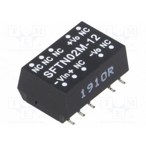 SFTN02M-12; Converter: DC/DC; 2W; Uin: 10.8÷13.2V; 12VDC; Iout: 33÷167mA; SMD; MEAN WELL