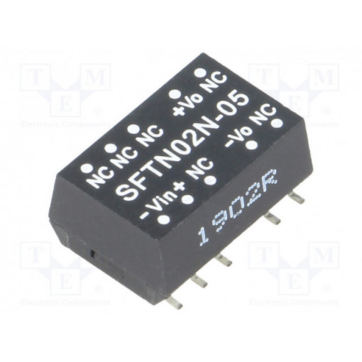 SFTN02N-05; Converter: DC/DC; 2W; Uin: 21.6÷26.4V; 5VDC; Iout: 40÷400mA; SMD; MEAN WELL