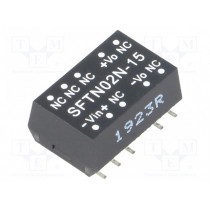SFTN02N-15; Converter: DC/DC; 2W; Uin: 21.6÷26.4V; 15VDC; Iout: 27÷133mA; SMD; MEAN WELL