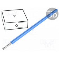 46503; Wire; SiD; solid; Cu; 1mm2; silicone; blue; -60÷180°C; 300/500V; 100m; HELUKABEL