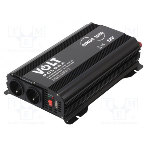 3SIP300012; Converter: automotive dc/ac; 1500W; Uout: 230VAC; 11÷15VDC; 0÷40°C; VOLT POLSKA 3SIP300012; Converter: automotive dc/ac; 1500W; Uout: 230VAC; 11÷15VDC; 0÷40°C; VOLT POLSKA