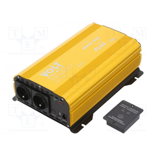 3SIR300012; Converter: automotive dc/ac; 1500W; Uout: 230VAC; 11÷15VDC; 0÷40°C; VOLT POLSKA 3SIR300012; Converter: automotive dc/ac; 1500W; Uout: 230VAC; 11÷15VDC; 0÷40°C; VOLT POLSKA