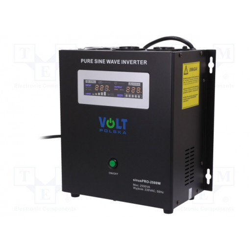 3SP250024W; Converter: dc/ac; 1.8kW; Uout: 230VAC; Out: mains 230V; 0÷40°C; 24V; VOLT POLSKA 3SP250024W; Converter: dc/ac; 1.8kW; Uout: 230VAC; Out: mains 230V; 0÷40°C; 24V; VOLT POLSKA