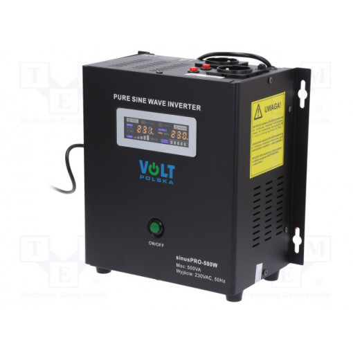 3SP095012W; Converter: dc/ac; 300W; Uout: 230VAC; Out: mains 230V; 0÷40°C; 12V; VOLT POLSKA 3SP095012W; Converter: dc/ac; 300W; Uout: 230VAC; Out: mains 230V; 0÷40°C; 12V; VOLT POLSKA