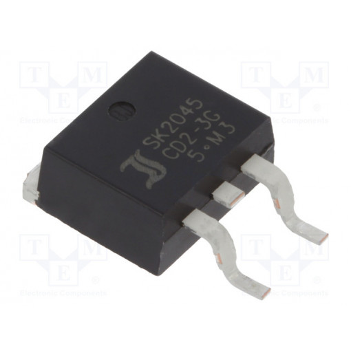SK2045CD2-3G; Diode: Schottky rectifying; SMD; 45V; 2x10A; D2PAK; Package: tube; DIOTEC SEMICONDUCTOR