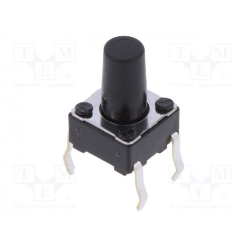SKHHANA010; Microswitch TACT; SPST; Pos: 2; 0.05A/12VDC; THT; 1N; 6x6x3.5mm; ALPS