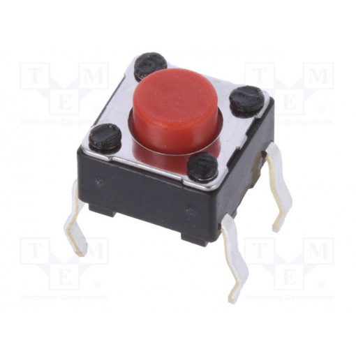 SKHHARA010; Microswitch TACT; SPST; Pos: 2; 0.05A/12VDC; THT; 2.6N; 6x6x3.5mm; ALPS