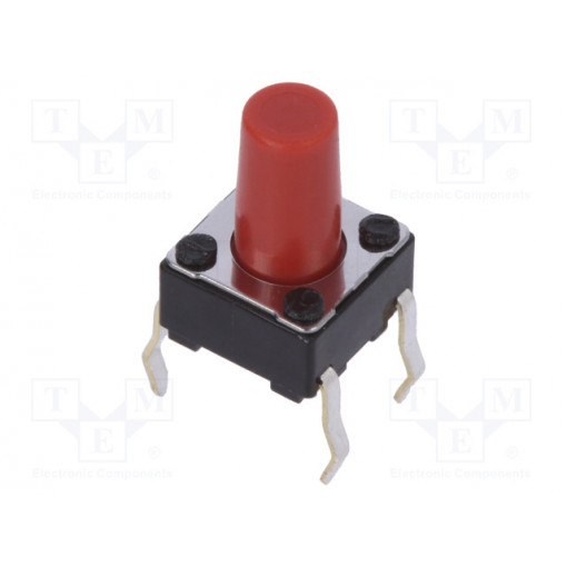 SKHHBSA010; Microswitch TACT; SPST; Pos: 2; 0.05A/12VDC; THT; 2.6N; 6x6x3.5mm; ALPS
