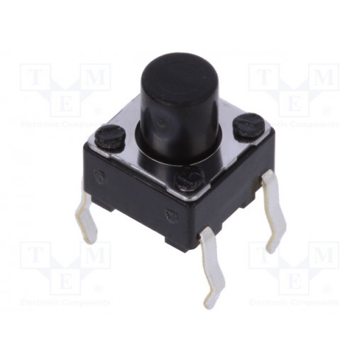 SKHHBVA010; Microswitch TACT; SPST; Pos: 2; 0.05A/12VDC; THT; 1N; 6x6x3.5mm; 7mm; ALPS