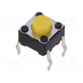 SKHHCRA010; Microswitch TACT; SPST; Pos: 2; 0.05A/12VDC; THT; 5.1N; 6x6x3.5mm; ALPS SKHHCRA010; Microswitch TACT; SPST; Pos: 2; 0.05A/12VDC; THT; 5.1N; 6x6x3.5mm; ALPS