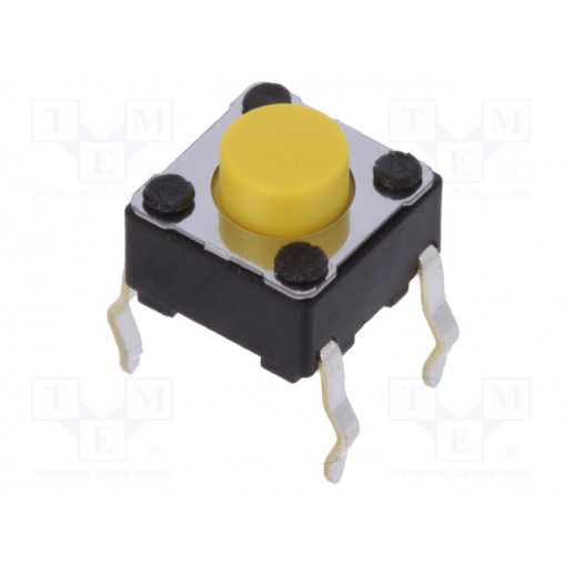 SKHHCRA010; Microswitch TACT; SPST; Pos: 2; 0.05A/12VDC; THT; 5.1N; 6x6x3.5mm; ALPS