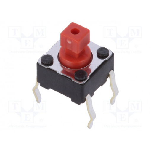 SKHHDGA010; Microswitch TACT; SPST; Pos: 2; 0.05A/12VDC; THT; 2.6N; 6x6x3.5mm; ALPS